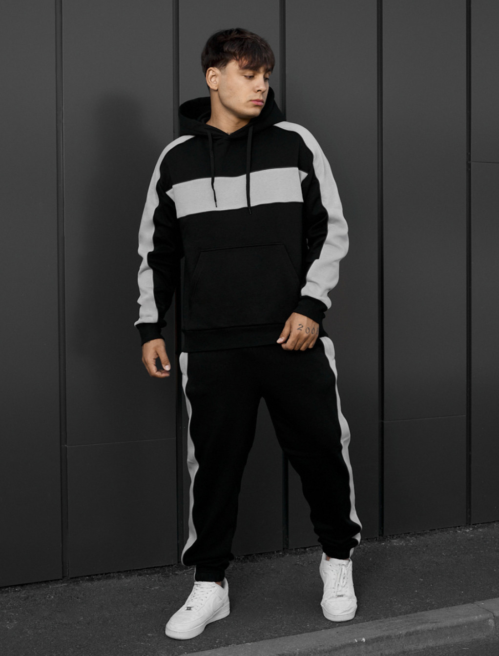 Dres Staff rik black & gray oversize fleece