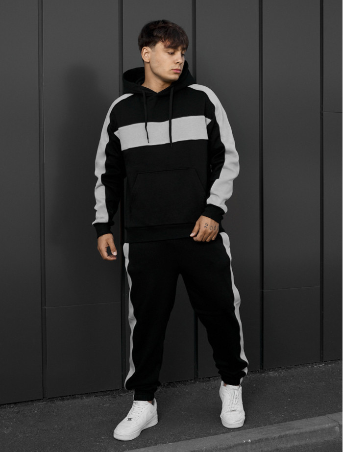 Dres Staff rik black & gray oversize fleece