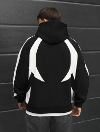 Bluza Staff black & white logo oversize fleece