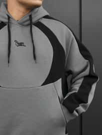 Dres Staff mil gray & black oversize fleece