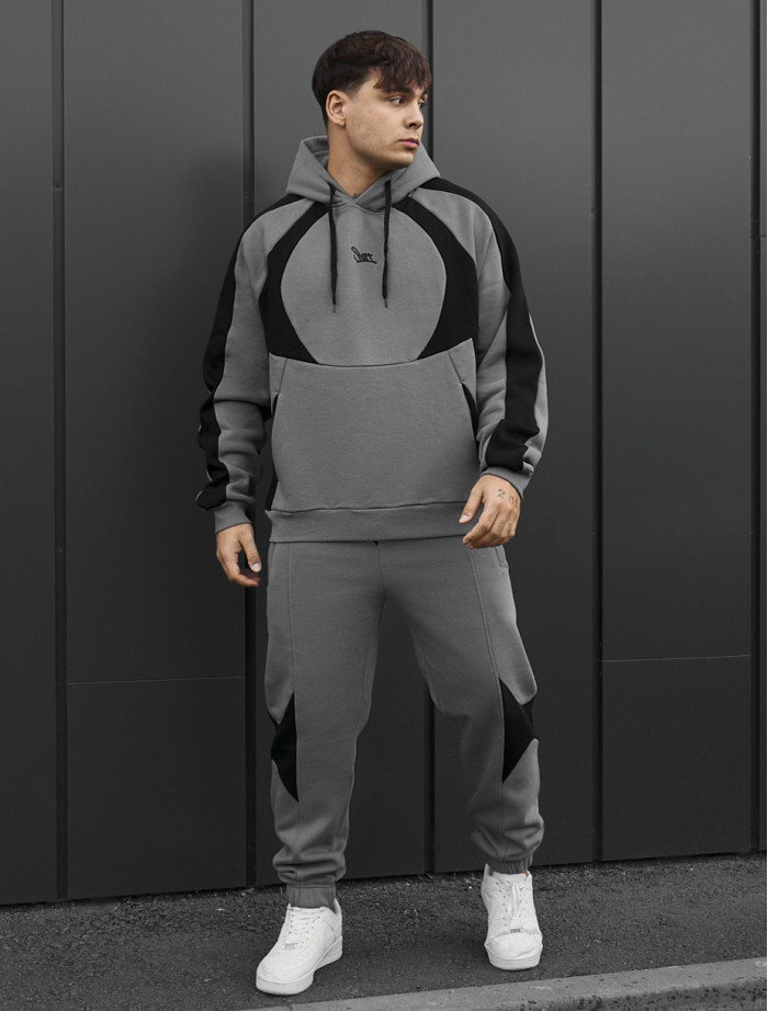 Dres Staff mil gray & black oversize fleece