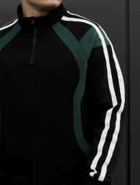 Olimpijka Staff ha black & green oversize fleece
