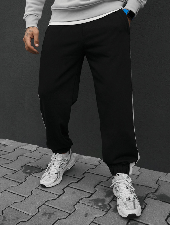 Spodnie dresowe Staff un black lampas fleece