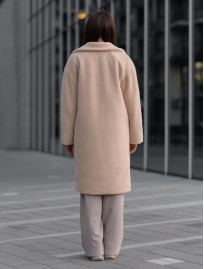 Damski płaszcz futrzany Staff beige