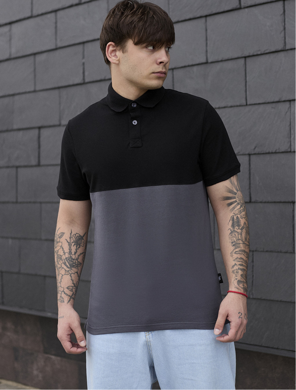 Koszulka polo black & graphite
