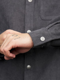 Koszula Staff velvet dark gray