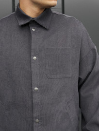 Koszula Staff velvet dark gray