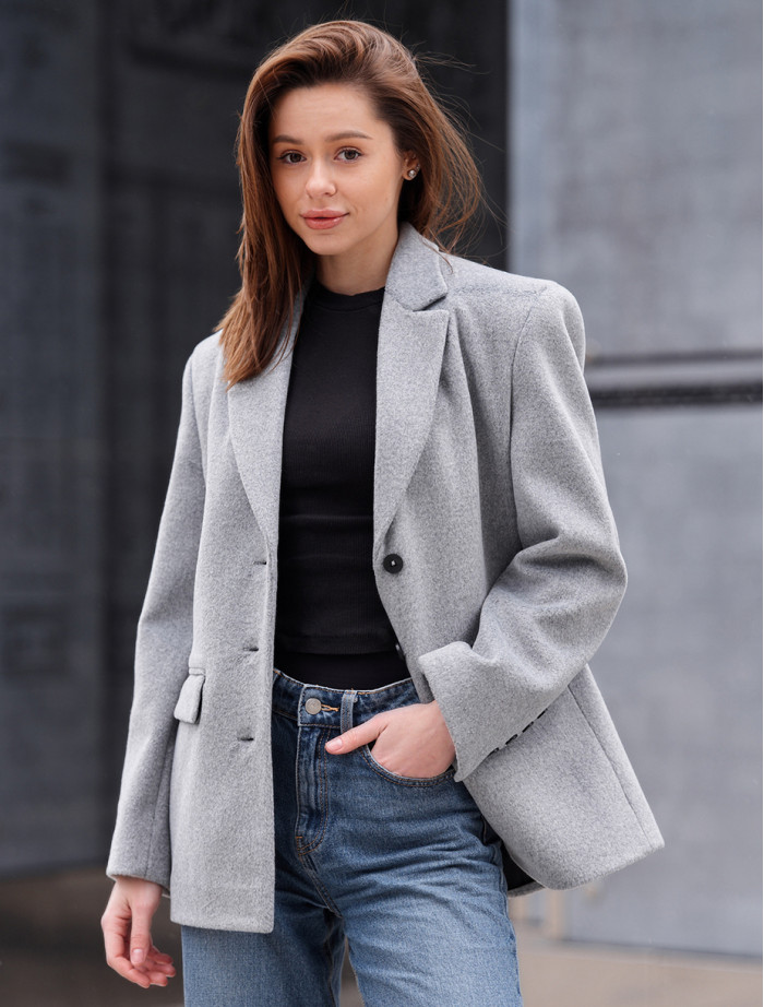 Płaszcz damski Staff ro light gray