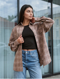 Koszula damska Staff mir brown oversize