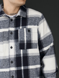 Koszula Staff squares white & gray