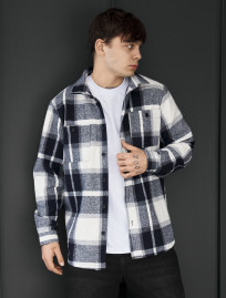 Koszula Staff squares white & gray