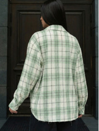 Koszula Staff lina green & white oversize