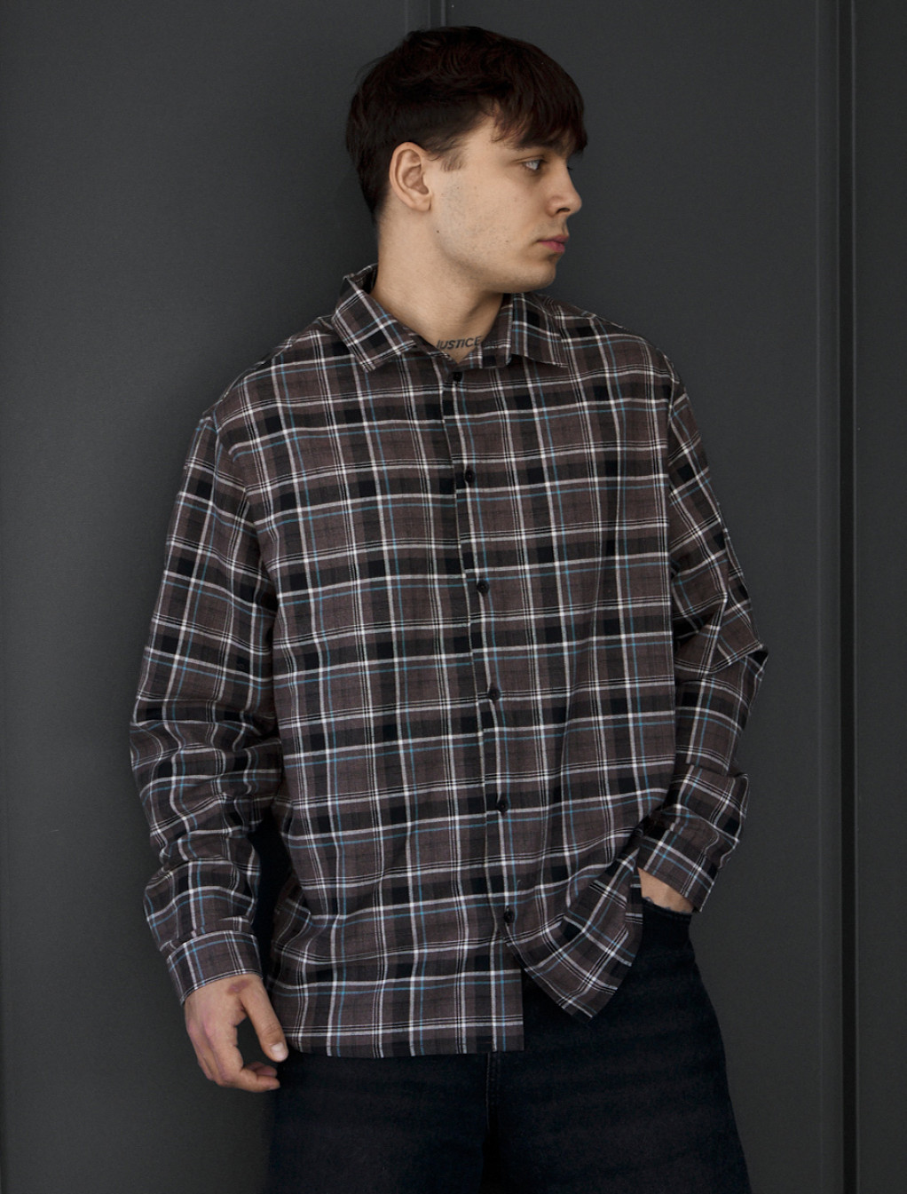 Koszula Staff iu brown oversize