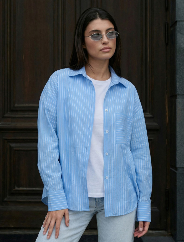Koszula damska Staff ama light blue stripes