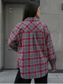 Koszula Staff mar gray & bordo