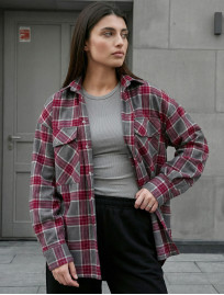 Koszula Staff mar gray & bordo