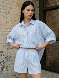 Komplet koszula+spodenki Staff so light blue oversize