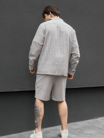 Komplet koszula + spodenki Staff mis light gray