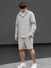 Komplet koszula + spodenki Staff mis light gray