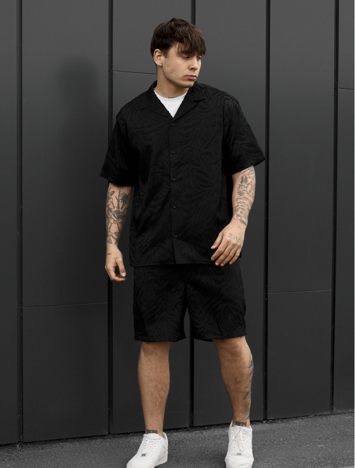 Komplet koszula + spodenki Staff li black