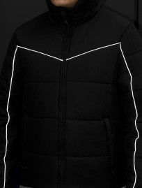 Kurtka Staff logo black reflective