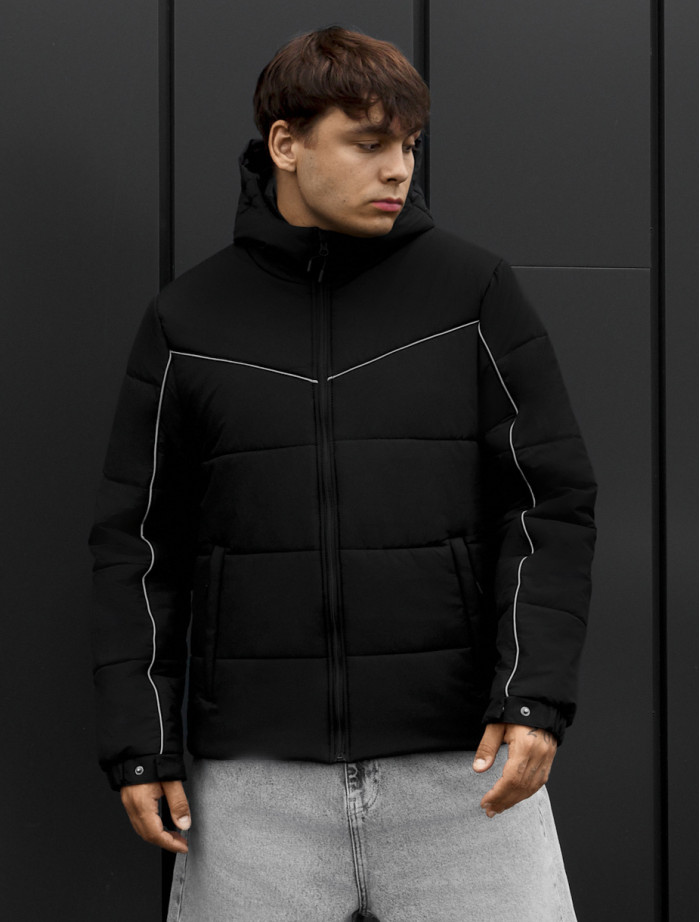 Kurtka Staff logo black reflective