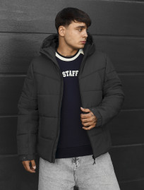 Kurtka przejściowa Staff logo dark gray reflective