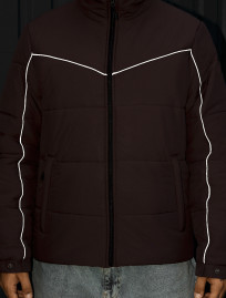 Kurtka przejściowa Staff logo dark bordo reflective