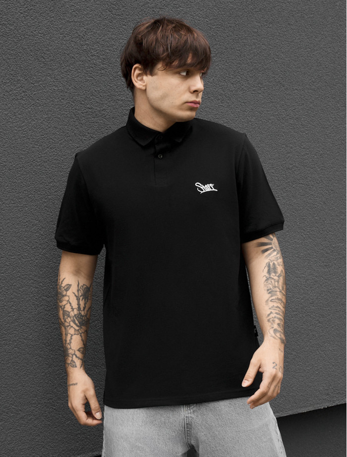 Polo Staff we logo black
