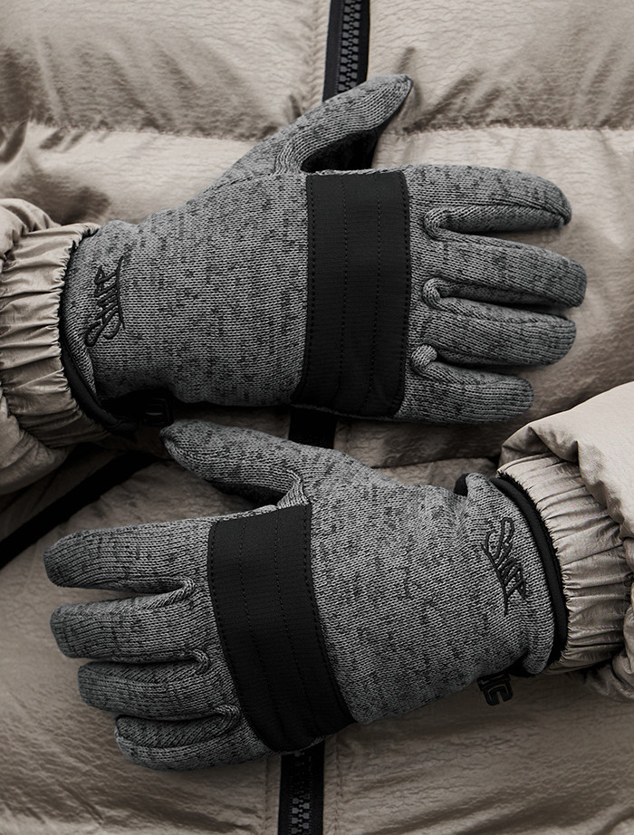 Rękawiczki Staff fleece gray & black logo size M-L