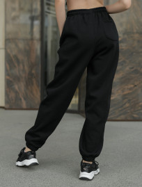 Damskie spodnie dresowe Staff black oversize fleece