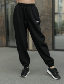 Damskie spodnie dresowe Staff black oversize fleece