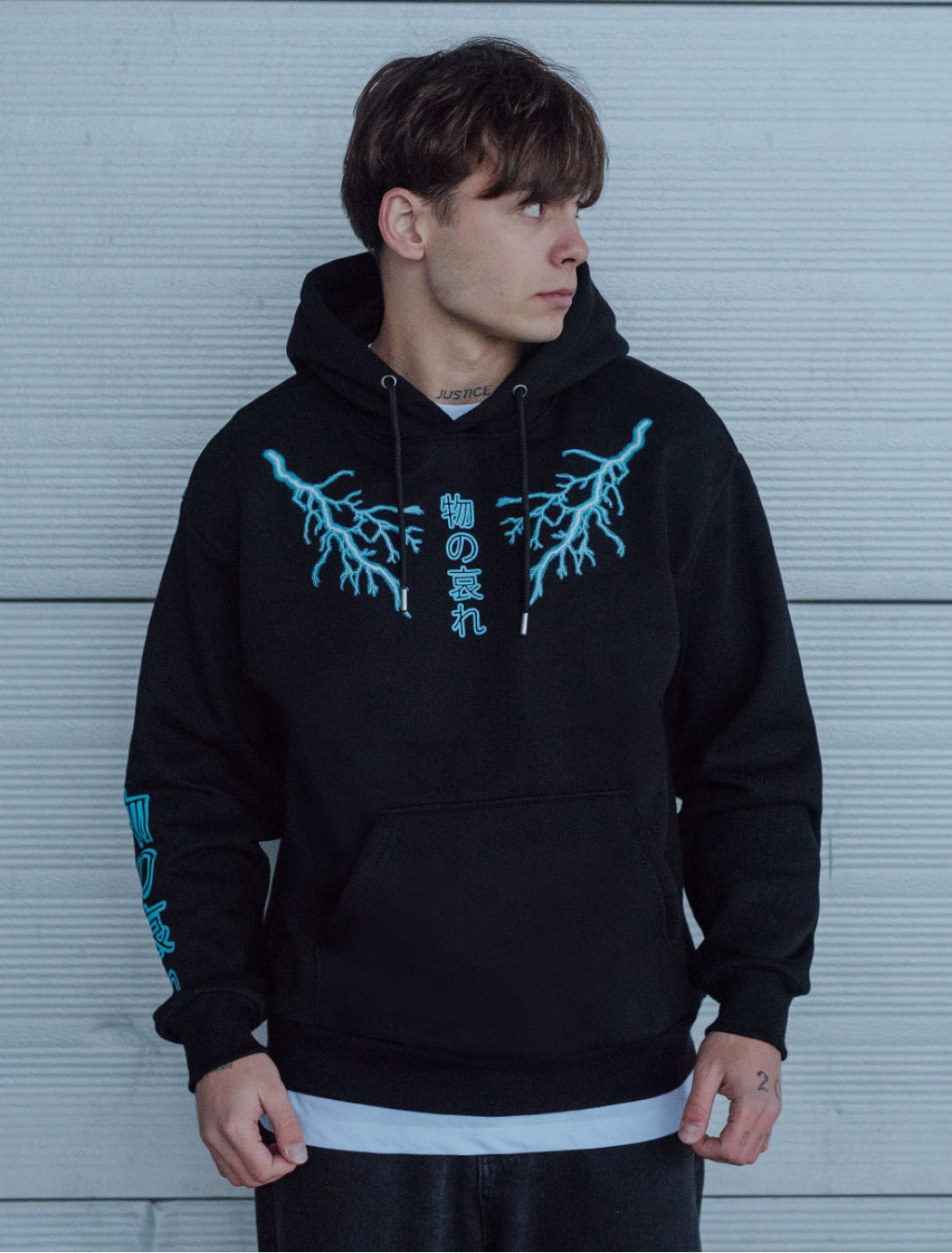 Bluza z kapturem Staff lightning2 oversize fleece