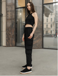 Damskie spodnie dresowe Staff cargo black