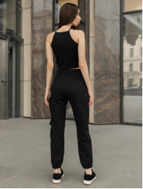 Damskie spodnie dresowe Staff cargo black