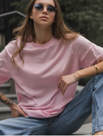 Damska koszulka Staff pink oversize
