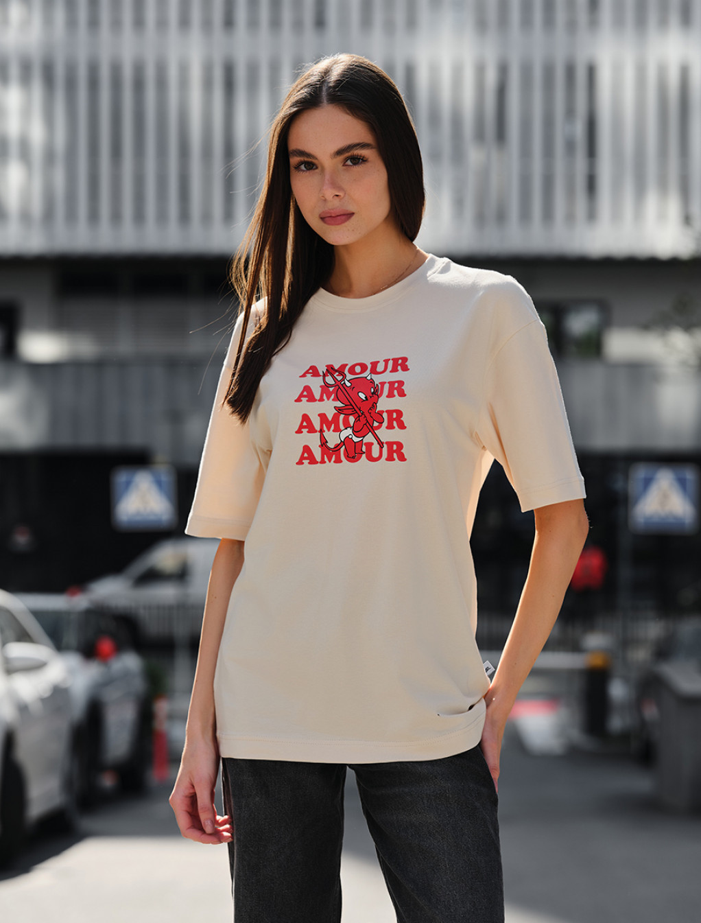 Damska koszulka Staff amour oversize