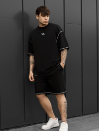 Komplet koszulka + spodenki Staff black logo lio oversize