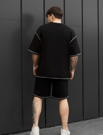 Komplet koszulka + spodenki Staff black logo lio oversize