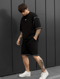 Komplet koszulka + spodenki Staff black logo lio oversize