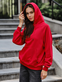 Damska bluza z kapturem Staff red logo oversize