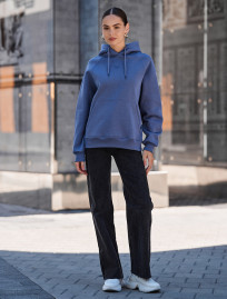 Damska bluza z kapturem Staff am blue oversize fleece