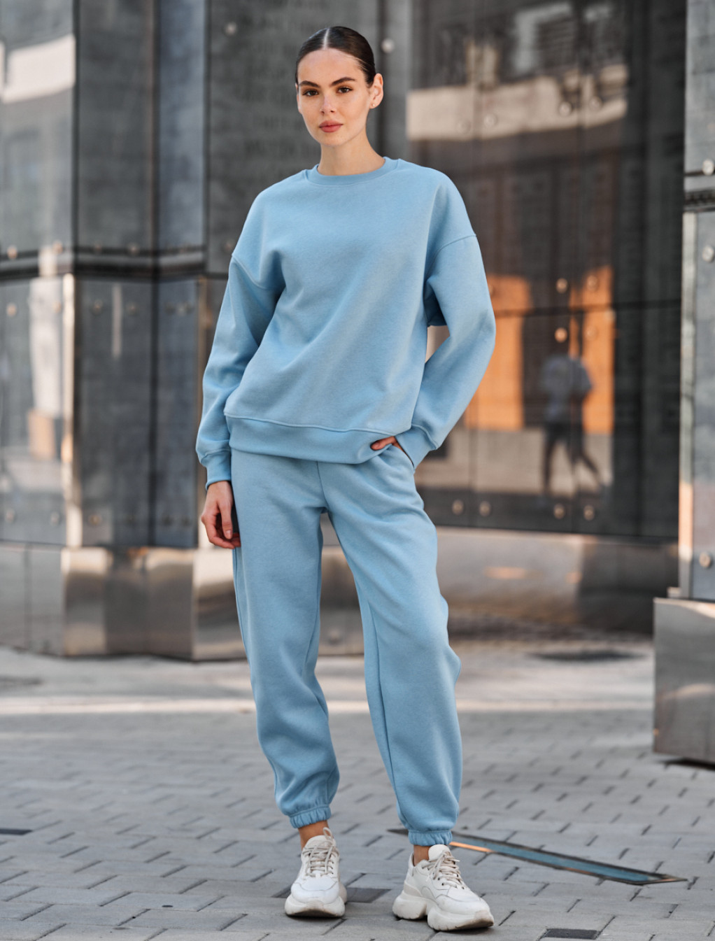 Damski dres Staff kora light blue oversize fleece