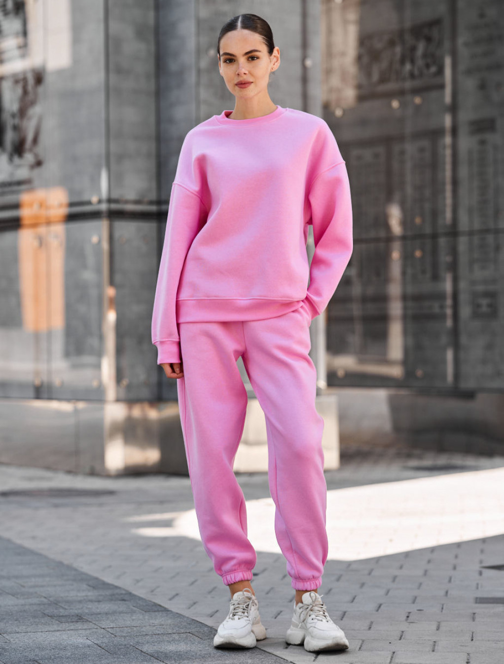 Damski dres Staff kora pink oversize fleece