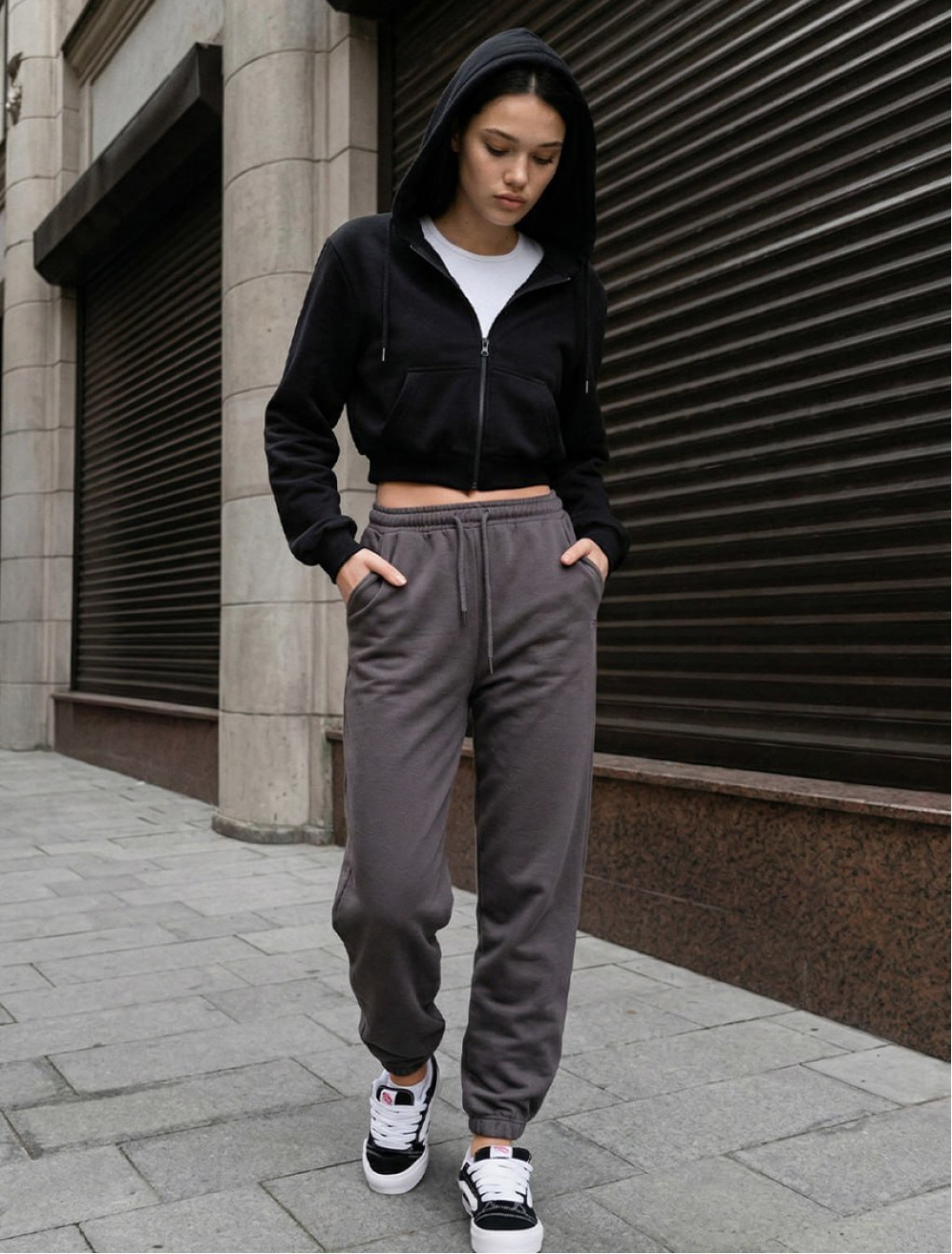 Spodnie dresowe Staff yo gray logo