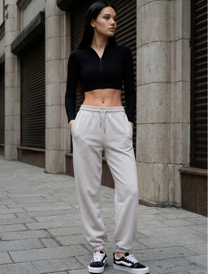 Spodnie dresowe Staff yo light gray logo