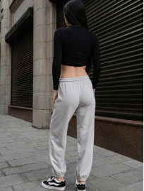 Spodnie dresowe Staff yo light gray logo