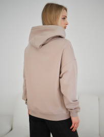 Damska bluza z kapturem Staff vin beige oversize