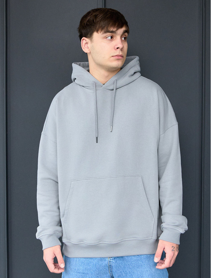 Bluza z kapturem Staff gray oversize
