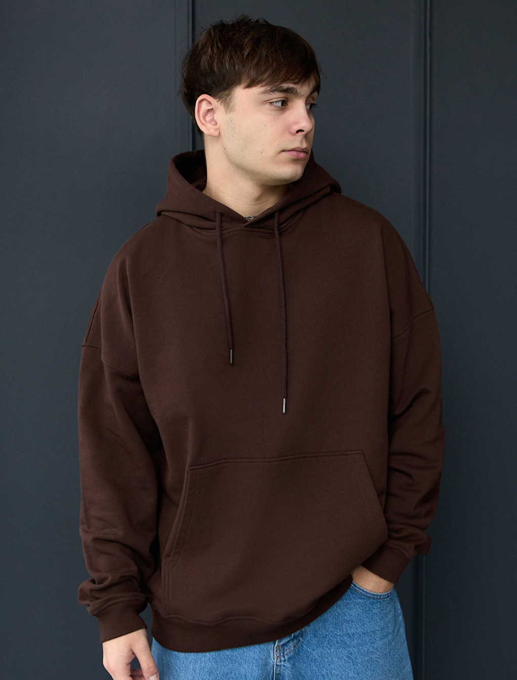 Bluza z kapturem Staff brown oversize